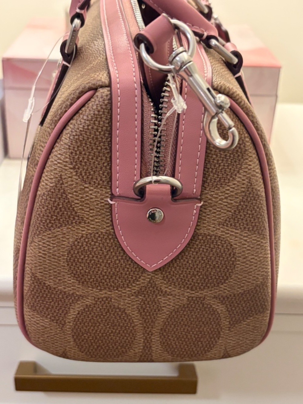 COACH Rowan Satchel Bag In Maxi Signature Canvas. - Picture 4 of 8